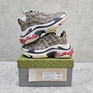 [全新] EU38 Balenciaga x Gucci Triple S 黑紅聯名