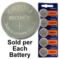 S0NY MURATA CR2016 GSHOCK BATTERY DW6900,DW5600 & ETC