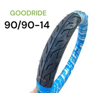 ยางนอก Goodride H969 ลายไฟ 90/90-14 (3.00-14) ยางไทยคุณภาพดี เกินราคา ยางนอกมอเตอร์ไซค์