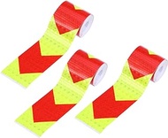 Baluue 3pcs Reflective Warning Stickers for Car Sticker Paper Arrow Stickers Reflective Car Soft Grips for Crutches Fluorescent Warning Strip Reflective Film Anti-counterfeiting