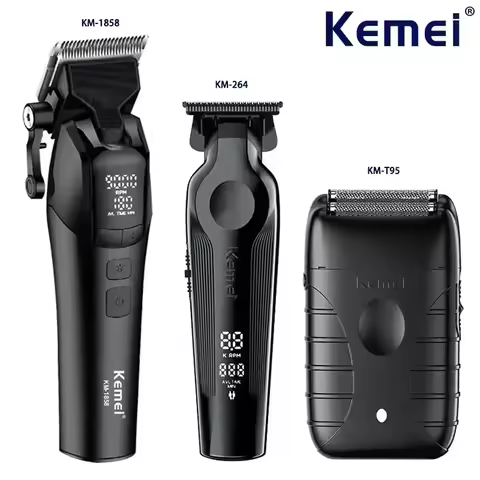 Kemei 9000RPM 10W Hair Clipper KM-264 Rechargeable Electric Trimmer Original KM-1858 KM-T95 Shaver f