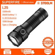 Superfire L22 60W công suất cao 5000 Lumens Đèn pin siêu sáng Nhôm ngoài trời hợp kim Đèn LED chống 