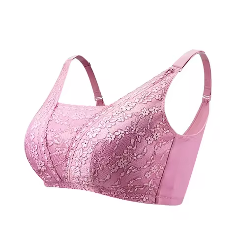 Silk Floral Lace Mastectomy Bra with Pocket to Insert Silicone Breast Qualified Bra Designed for Pos