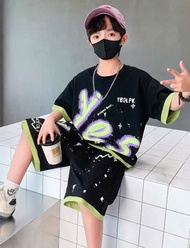 Quần áo bé trai 5-14 tuổi bộ quần áo cho bé trai 18-45kg mẫu YES cá tính năng động hàng may kĩ