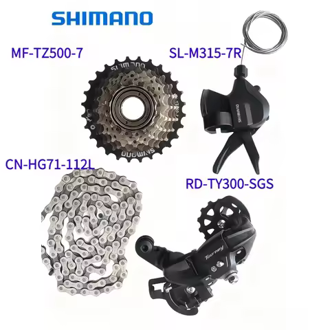 SHIMANO Tourney 7 Speed Groupset include M315 Shifter TY300 Rear Derailleur HG200 TZ500 Cassette Spr