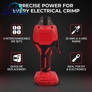 Meterk ไฟฟ้า CRIMPING TOOL Fit สำหรับ Makita แบตเตอรี่ Wire Terminal Crimper 6 คู่ตาย 20AWG-8AWG สำห