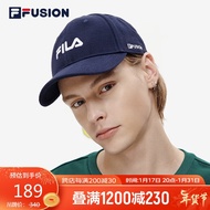 FILA FUSION斐乐潮牌棒球帽男女同款2023时尚运动帽遮阳帽