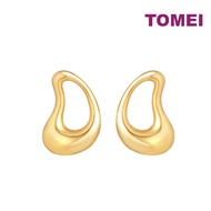 TOMEI Anastasia Sophisticated Curved Earring, Yellow Gold 916