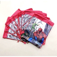 10pcs/ Spiderman Cartoon Theme Non Woven Fabric Storage bag Boys Girls Birthday Party Drawstring Candy bag Christmas Gift Bags