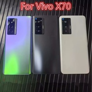 For Vivo X70 6.56" Glass Battery Cover Back Door Replace Repair Rear Case + Camera Lens V2133A V2104
