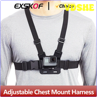 VDSHE Adjustable Chest Mount Harness Strap For GoPro Hero 12 11 10 9 8 7 6 5 4 SJCAM Insta360 X2 X3 DJI Osmo Action Camera Accessories NBSHS