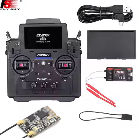 Flysky FS-PL18 Paladin 2.4G 18CH Radio Transmitter with FS-FTr10 FS-FTr16S Receiver for RC Aircraft 