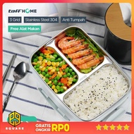 TaffHOME Life Spill-Proof Lunch Box 3 Grid 1.5L - CPL050 Original 99 Square