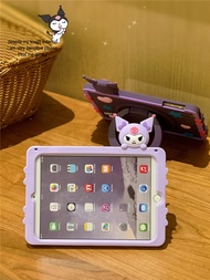 Cute Cartoon Kuromi Kids 360 Stand Case For Xiaomi Redmi Pad SE 11 inch 2023 Kids Tablet Lanyard Han