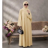 Azhar Busana Shop Mecca Maxi Dress Ceruty Babydoll Material Mix Pearl Sequins Abaya for Weddings Siz