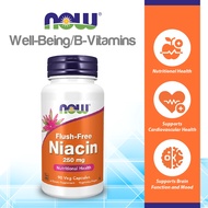 NOW Supplements, Niacin (Vitamin B-3) 250 mg, Flush-Free, Nutritional Health, 90 Veg Capsules