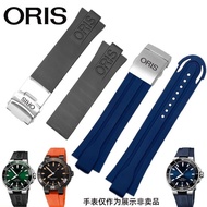 Ready Stock ORIS ORIS Strap Diving Racing AQUIS Williams 7740 Convex Rubber Waterproof 24 * 11 * 12