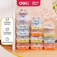 Deli Vusign Stackable Shoe Box Storage Plastic Box Penyimpan Kasut Kotak Shoe Rack Sneaker Box