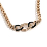 【日本直送 中古美品】Christian Dior 項鍊 金屬/萊茵石 金色 配件 古董精品