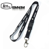 GANTUNGAN EMINEM rapper rap keychain hiphop music band/ lanyard band neck chain id card name blackTA