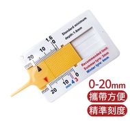 [Tread Measurement Photocard] Card Tread Depth Gauge 0-20MM Portable Tread Gauge Tread Height Gauge 