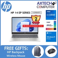 HP 14-Ep0040TU 14" FHD Laptop Natural Silver ( I7-1355U, 8GB, 512GB SSD, Intel, W11, HS )