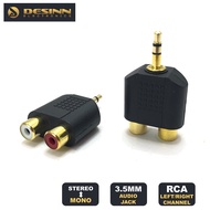 3.5mm Stereo Audio Jack to 2 RCA Male to Female Adapter Audio Splitter Adapter Dual RCA Jack Adapter