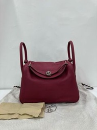 👜 HERMES Lindy 30 Purple PHW  Stamp T 愛馬仕 Lindy 30 玫紫色 銀扣 T刻