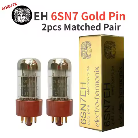 Aogutx EH 6SN7 Vacuum Tube Gold Pin Upgrade 6N8P 6H8C CV181 for HIFI Audio Valve Electronic Tube Amp