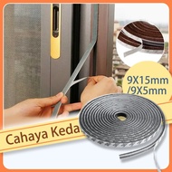 Dual-Pile 10M Seal Kalis Bunyi - 9x5mm & 9x15mm Brush Strip for Wardrobe Sliding Door