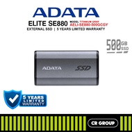 ADATA Elite SE880 Portable External SSD - 500GB (5Yrs Warranty)
