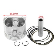 65.5MM Motorcycle Piston Ring 15MM Pin Ring Kit Cylinder Piston for Lifan Zongshen CB250CC EngineATV