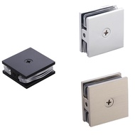 Brass Glass Clamp Hole-In-Glass Fixed Panel U-ClampSquare Screen Door Hardware for Bathroom for 5/16