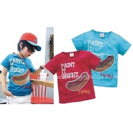 [Da Match ㄅㄨˊbaby House]~D21362 Hot Dog Cotton T Printed Short Sleeve Boys Girls Top Summer