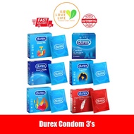 Durex Condoms 3's (CLOSE FIT/TOGETHER/LOVE/PEACE) condom