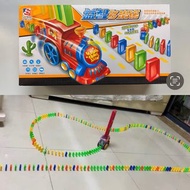 (全新包郵) Domino 三色自動骨牌車連骨牌| 電動骨牌小火車|積木小火車|骨牌玩具|多米諾骨牌火車|兒童益智玩具|Domino Shuttle Train 