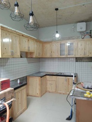 kitchen set dapur atas bawah bahan jati Belanda harga permiter