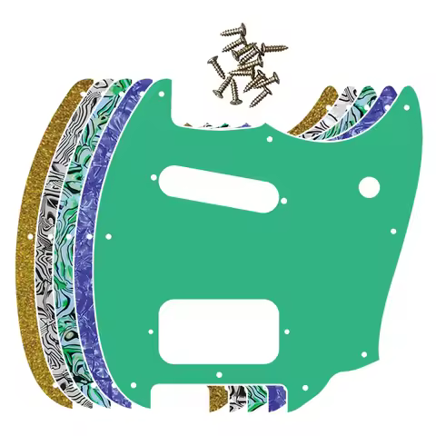 Pleroo Custom Guitar Parts - For US Squier Bullet Mustang SH Humbucker Pickups Scratch Plate Pickgua