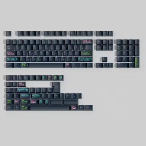 PBT GMK Nightlife Keycaps Cherry Profile Keycap Dye Sublimation GMK Clone Key Caps For MX Keyboard F