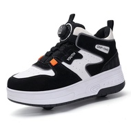 Youth detachable two-wheeled Heelys adults Roller skates kids roller shoes non luminous wheel shoes