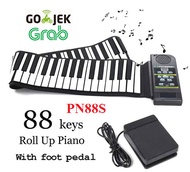 PN88S PORTABLE FLEXIBLE ELECTRONIC MIDI ROLL UP PIANO KEYBOARD 88 KEYS - GERBANG SHOP9
