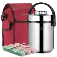 ((MCTG814 Tableware) 2L304 with Large Capacity Thermal Bag maxcook Thermal Insulation Stainless Stee