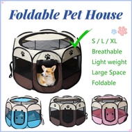 Puppy Kennel Easy Operation Fence Foldable Outdoor Pet Cage Portable Folding Pet Tent Dog House Dog House Octagonal Cage for Cat Tent Playpen