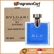 Bvlgari Blv Pour Homme EDT for Men (100ml Tester) [Brand New 100% Authentic Perfume FragranceCart] Eau de Toilette Man Bulgari Electric Blue Woody Spicy