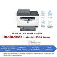 HP LaserJet MFP M236sdw All In One Wireless Laser Printer With ADF and Auto Duplex Laser Printer - H