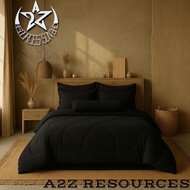 SET CADAR PLAIN/ CADAR HOTEL + COMFORTER (7 IN 1) -READY STOCK-