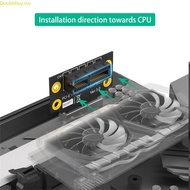 Doublebuy PCIE X1 90 Degree Reverse Risers Card Board for 1U 2U Server PC Server Case