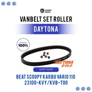 DAYTONA RACING VANBELT SET ROLLER 13gr 23100-KVY/KVB -T00 SCOOPY CARBON SURABAYABEAT