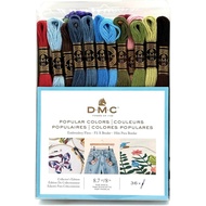 DMC 117F25-PC36 Pek Benang Sulaman Warna Popular, Warna mungkin berbeza, 8.7-Yard, 36/Pek