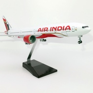 Air India New Livery Boeing 777-300LR High Quality 49cm Aircraft Display Model With LED Cabin/Cockpi